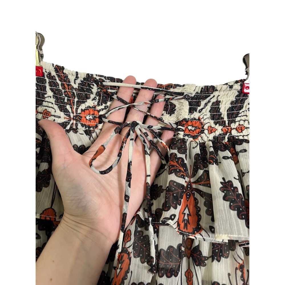 LETMEBE x ANTHROPOLOGIE Tiered Lace-Up Mini Skirt - Picture 5 of 8